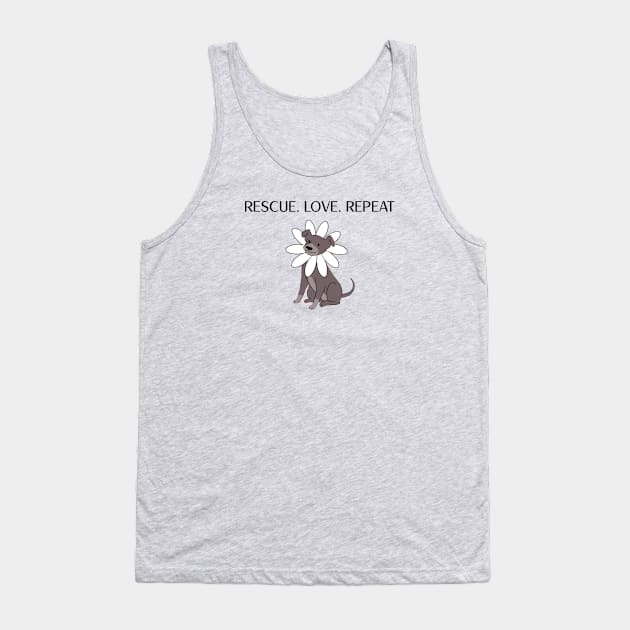 Rescue, Love, Repeat Dog Tank Top by Hill Designs